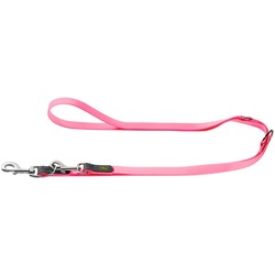 Hunter Поводок-перестежка для собак Convienience, биотановый, цвет розовый неон, 2 м х 2 см