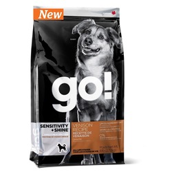 GO! NATURAL Holistic Беззерновой для щенков и собак со свежей олениной для чувствительного пищеварения, SENSITIVITY + SHINE Venison Recipe DF
