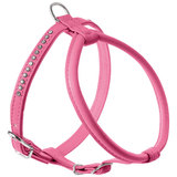 Hunter шлейка для собак Modern Art Round & Soft Luxus, кожзам, кристаллы, цвет розовый