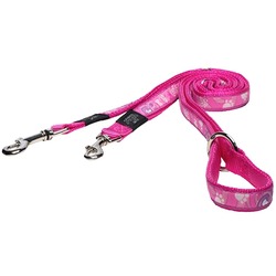 Rogz поводок-перестежка для собак Fancy Dress, цвет розовый