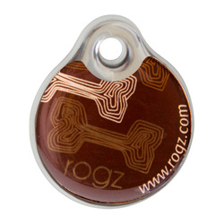 Rogz адресник пластиковый Instant ID Tagz, цвет коричневый