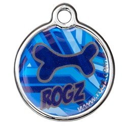 Rogz адресник металлический Metal ID Tagz (без гравировки), цвет морской