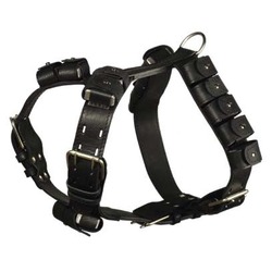 Каскад шлейка с грузами для тренировки собак, 16 грузов, объем груди 90-100 см, цвет черный