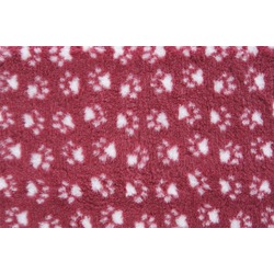 ProFleece меховой коврик на нескользящей основе, цвет бордовый с белым