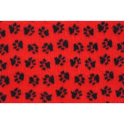 ProFleece меховой коврик на нескользящей основе, цвет красный с черным