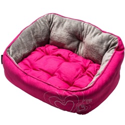 Rogz Luna Podz мягкий лежак с двусторонней подушкой, розовый