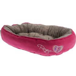 Rogz Snug Podz мягкий лежак с двусторонней подушкой, розовый