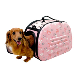 Ibiyaya складная сумка-переноска с жесткими стенками, розовая в цветочек (Ибияйя)