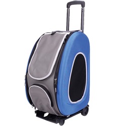 Ibiyaya  -,  () EVA Pet Carrier/ Pet Wheeled Carrier  Blue