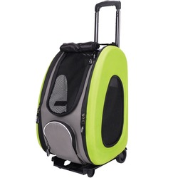 Ibiyaya многофункциональная сумка-тележка, лайм (Ибияйя) EVA Pet Carrier/ Pet Wheeled Carrier – Green