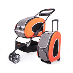 Ibiyaya многофункциональная сумка-тележка 5 в 1, оранжевая Combo EVA Orange Pet Carrier/Stroller (Luxury package) (Ибияйя)