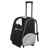 Trixie сумка-рюкзак на колесах транспортная, цвет черно-серый