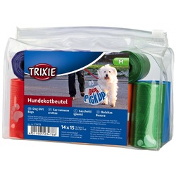 Trixie Набор пакетов для уборки за животными, 14 рулонов по 15 штук, цветные, для всех диспенсеров, арт.23478