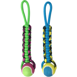 Petpark игрушка для собак Плетенка с теннисным мячом 6 см, длина 30 см.