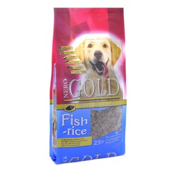 NERO GOLD super premium для взрослых собак рыбный коктейль, рис и овощи