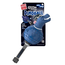Gigwi Игрушка Динобол Т-рекс с отключаемой пищалкой,синий, 13 см арт.75417
