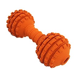 J.W. игрушка для собак Гантель с шипами, каучук, 20 см.