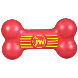 J.W. игрушка для собак Косточка с пищалкой, каучук
