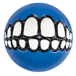 Rogz мяч с принтом зубы и отверстием для лакомств GRINZ, цвет синий