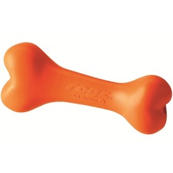 Rogz кость для лакомства из литой резины для собак DaBone, цвет оранжевый