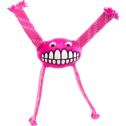 Rogz Fllossy Grinz резиновая игрушка с канатами, с пищалкой, цвет розовый