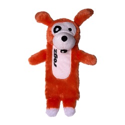 Rogz Thinz плюшевая собачка с пищалкой, цвет оранжевый