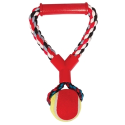 Triol "Верёвка с ручкой, мяч" Игрушка для собак, 25 см, арт.0105XJ