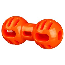 Trixie гантеля Soft & Strong, оранжевая, игрушка для собак, резина