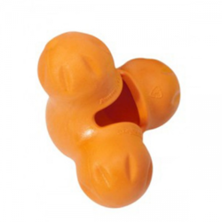 West Paw игрушка для собак Zogoflex Tux S 10 см для лакомства, оранжевая