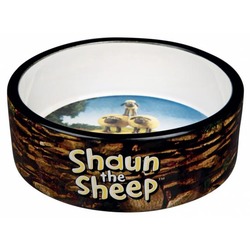 Trixie Миска керамическая Shaun the Sheep, 0.3 л/ф 12 см, коричневая, арт.25046