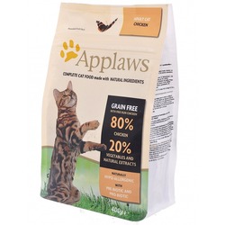 Applaws беззерновой корм для кошек "Курица/Овощи: 80/20%", Dry Cat Chicken