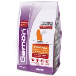 Gemon Cat Hairball корм для выведение шерсти для взрослых кошек с курицей и рисом 400 гр.