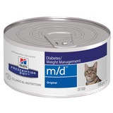 Hill`s M/D диетический влажный корм для кошек- лечение сахарного диабета, нарушения обмена веществ, ожирения, с печенью, rescription Diet Feline m/d with Liver