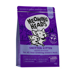 Корм Meowing Heads для котят, с курицей и рисом "Восторженный котенок", Smitten Kitten