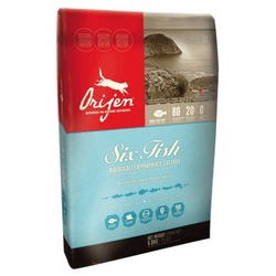 Orijen 6 Fish беззерновой корм для кошек 6 видов рыбы, фрукты и овощи (85/15)