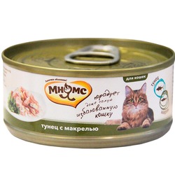 Мнямс консервы для кошек Тунец с макрелью в нежном желе, 70 гр.