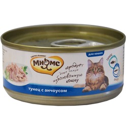 Мнямс консервы для кошек Тунец с анчоусами в нежном желе , 70 гр.