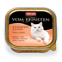 Animonda с индейкой и лососем Vom Feinsten Adult для кастрированных кошек, 100 гр. х 32 шт.