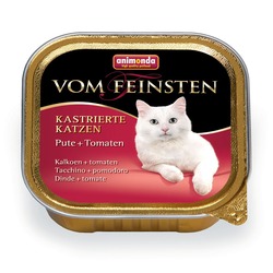 Animonda с индейкой и томатами Vom Feinsten Adult для кастрированных кошек, 100 гр. х 32 шт.