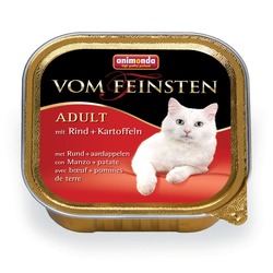 Animonda с говядиной и картошкой Vom Feinsten Adult для взрослых кошек, 100 гр. х 32 шт.