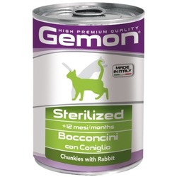 Gemon Cat Sterilised консервы для стерилизованных кошек кусочки кролика 415 гр.