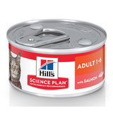Hill`s консервы для взрослых кошек с лососем, Science Plan Feline Adult with Salmon 82 гр. х 12 шт.