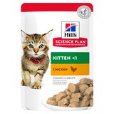 Hill`s консервы для котят с курицей, мягкая упаковка, Science Plan Kitten with Chicken, 85 гр. х 12 шт.