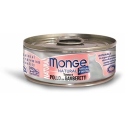 Monge Cat Natural консервы для кошек тунец с курицей и креветками 80 гр.
