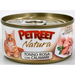 Petreet кусочки розового тунца с кальмарами, консервы для кошек, 70 гр.