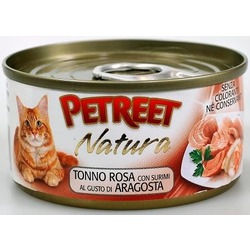 Petreet кусочки розового тунца с лобстером, консервы для кошек, 70 гр.
