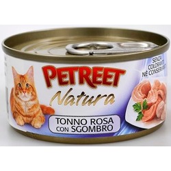 Petreet кусочки розового тунца с макрелью, консервы для кошек, 70 гр.