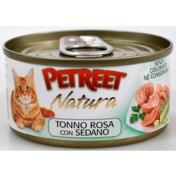 Petreet кусочки розового тунца с сельдереем, консервы для кошек, 70 гр.