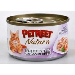 Petreet куриная грудка с креветками, консервы для кошек, 70 гр.