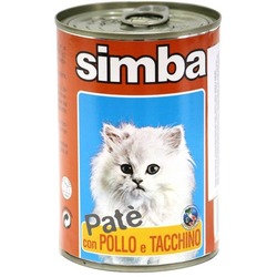 Simba Cat консервы для кошек паштет курица и индейкой 400 гр.